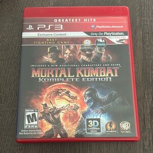 Mortal Kombat Komplete Edition for PS3 - Red Case
